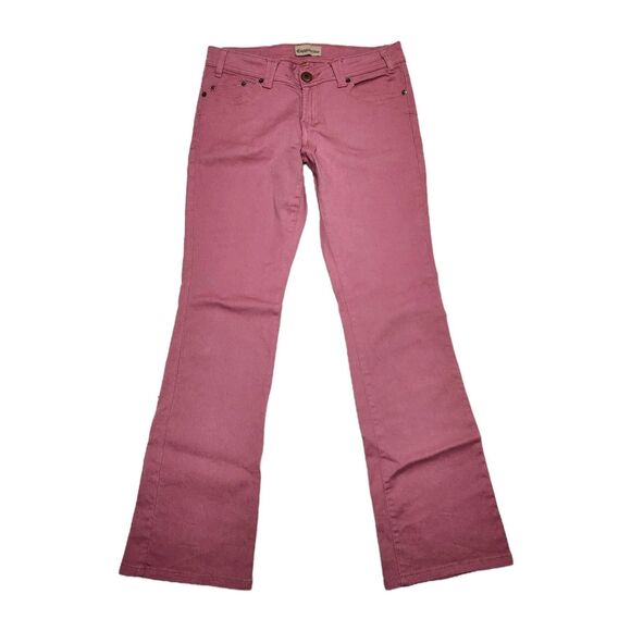 Cappuccino Jeans Womens 9 Pink‎ Flare Y2k Style Bratz Barbie Preppy Bell Bottom - Picture 2 of 12
